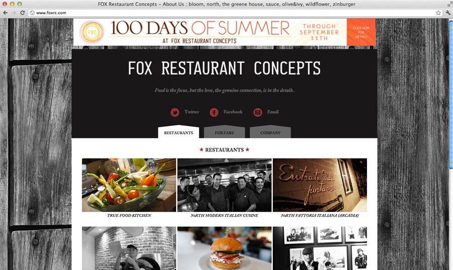 Fox Restaurant Concepts - design